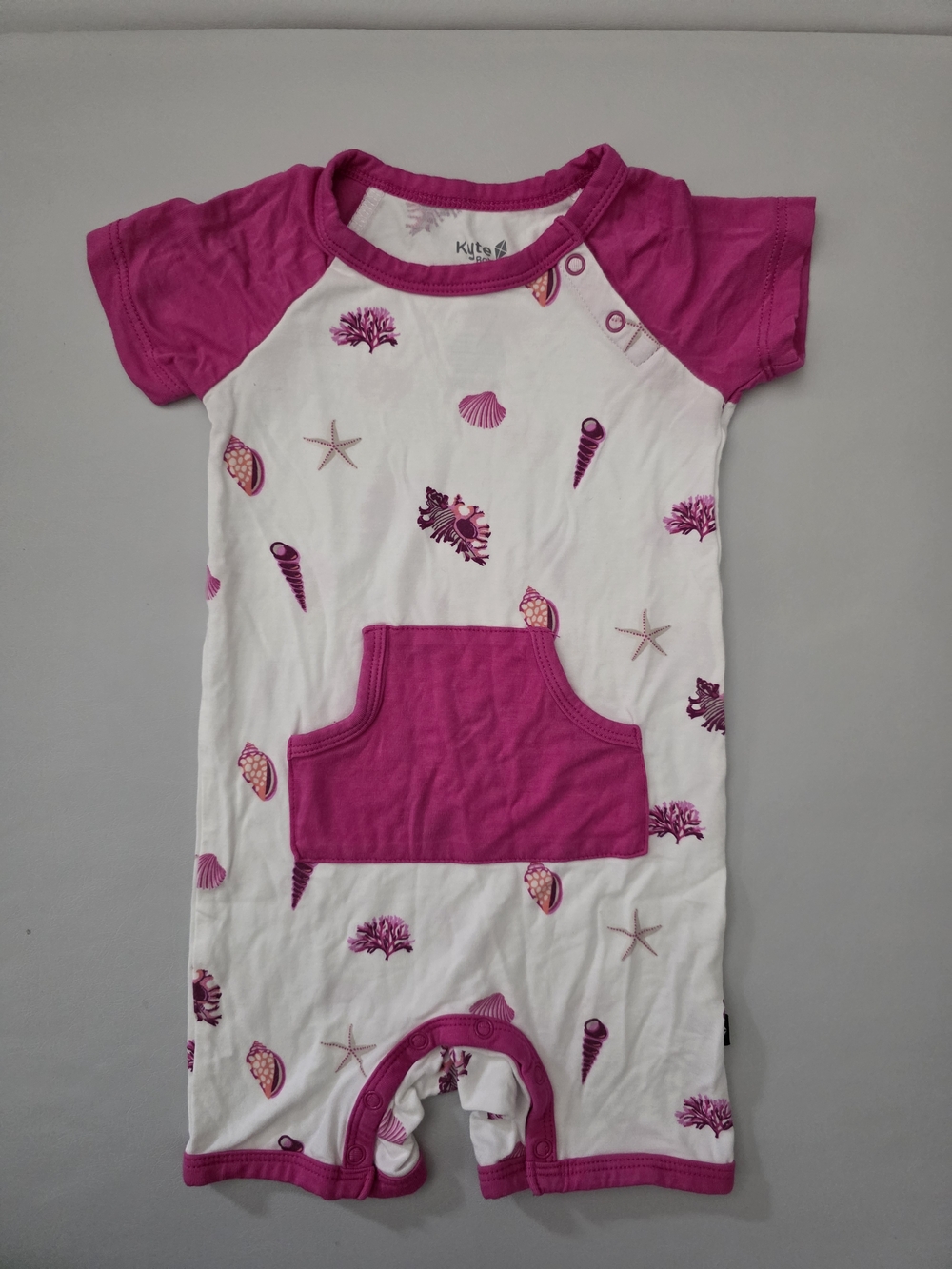 NWOT Kyte Baby Short All / Shortall in Raspberry Shell Size 18-24M